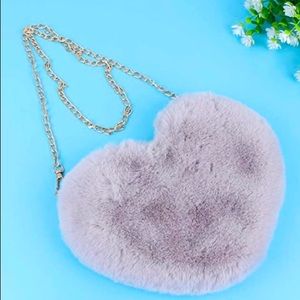 Plush Heart Shaped Purse